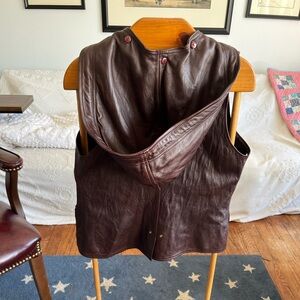 Mike & Chris leather vest boho hoodie hippie MODIFIED